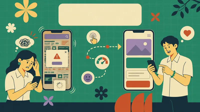 Mobile navigation and performance are weak