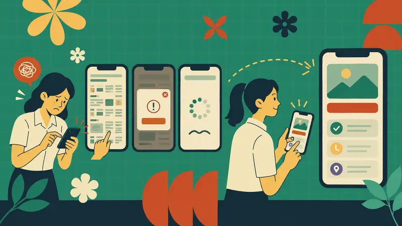 Mobile khó đọc hoặc thao tác